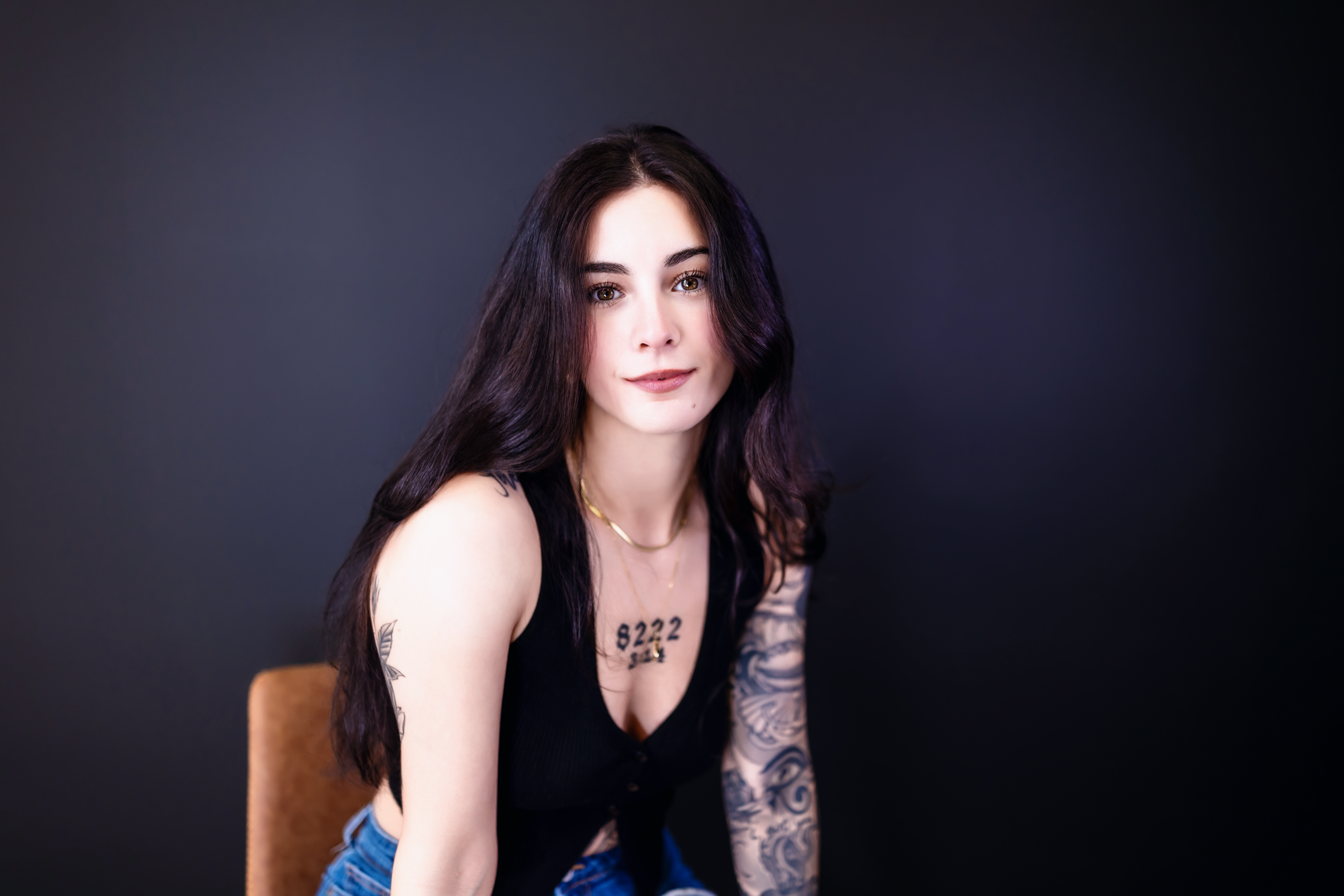 Portrait and headshot setup in studio.