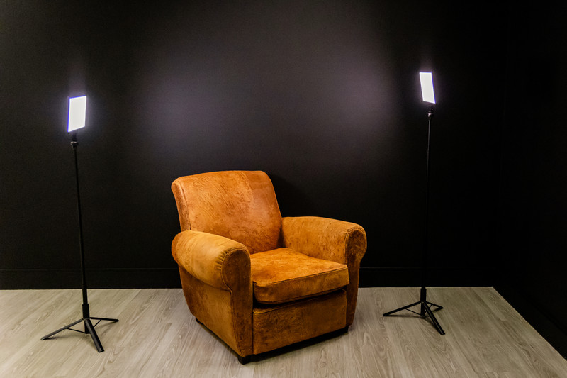 Lume Cube LED studio panels in use